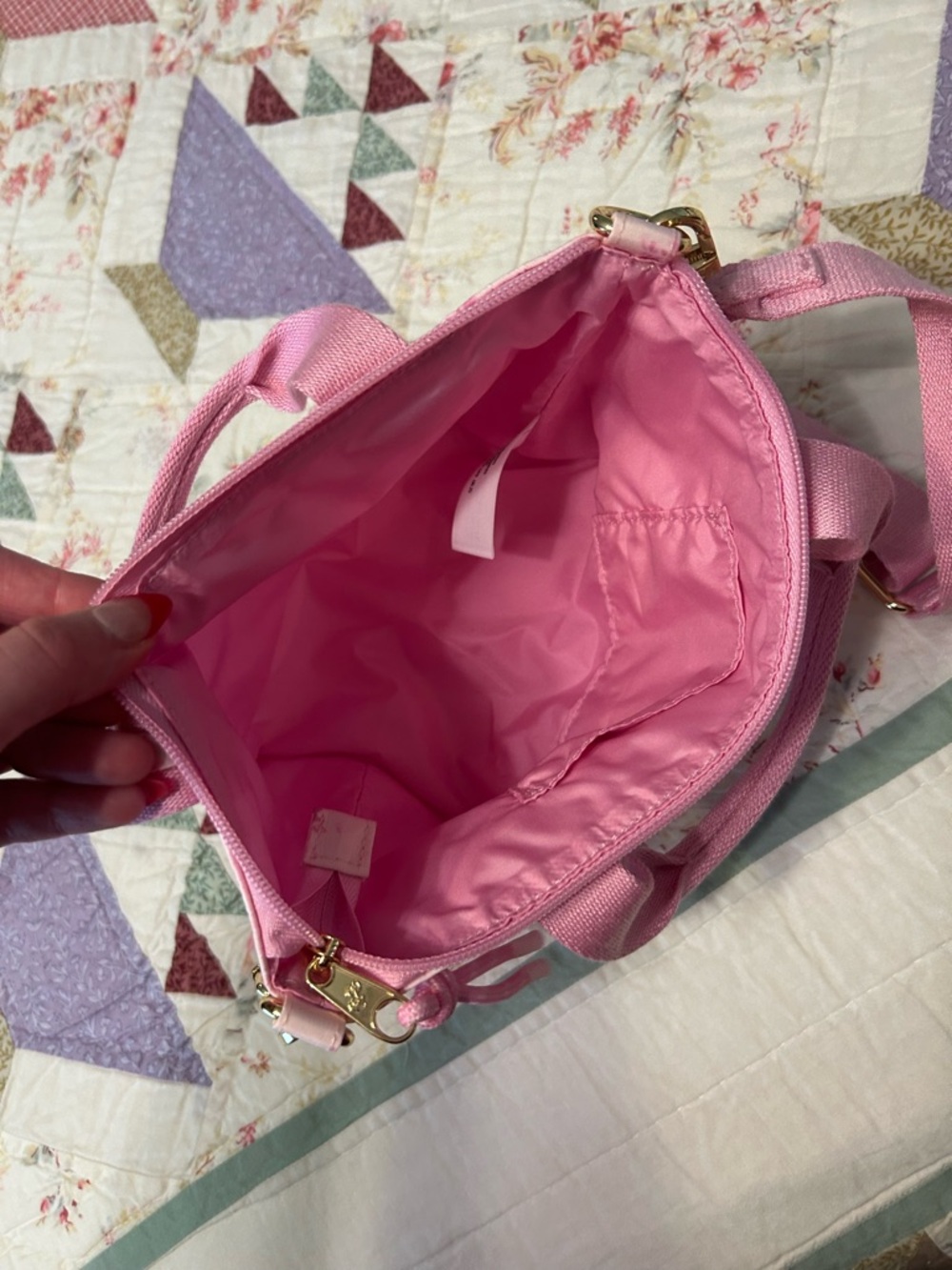 Pink love shack fancy collab mini purse rose print - Picture 4 of 6